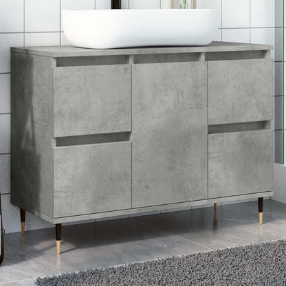 Concrete Grey Bathroom Cabinet 80x33x60 cm - Engineered Wood