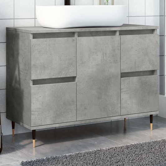 Concrete Grey Bathroom Cabinet 80x33x60 cm - Engineered Wood
