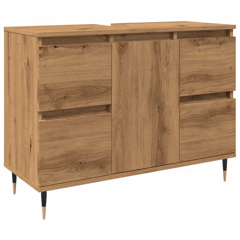 Bathroom Cabinet Artisan Oak 80x33x60 cm Engineered Wood