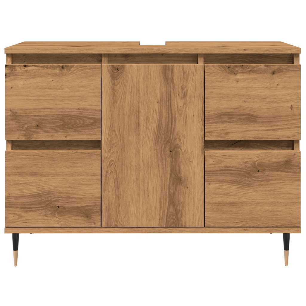 Bathroom Cabinet Artisan Oak 80x33x60 cm Engineered Wood