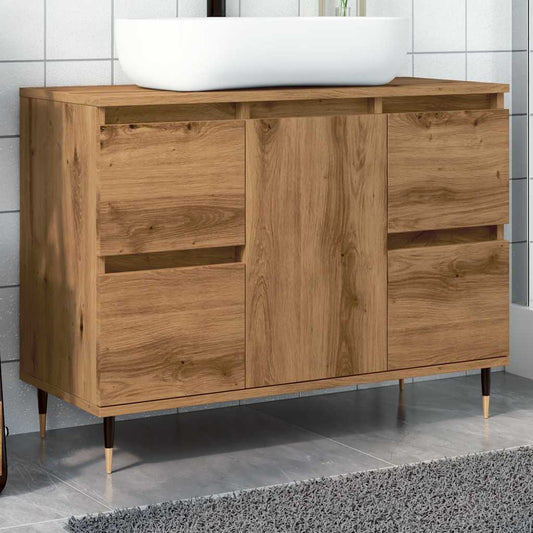 Bathroom Cabinet Artisan Oak 80x33x60 cm Engineered Wood