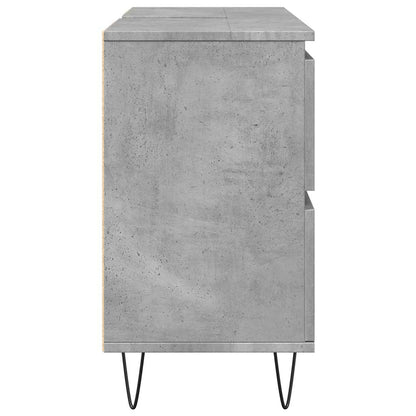 Concrete Grey Bathroom Cabinet, 80x33x60 cm, Engineered Wood