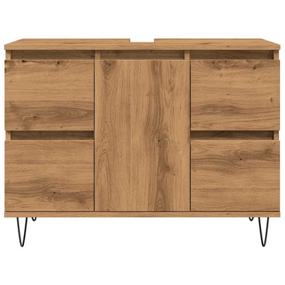 Bathroom Cabinet Artisan Oak 80x33x60 cm Engineered Wood
