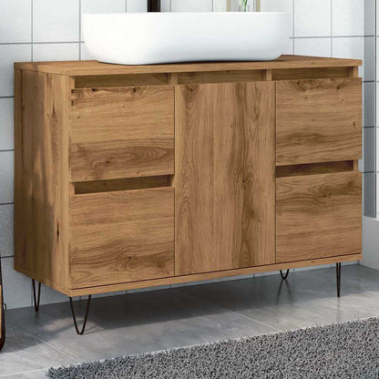 Bathroom Cabinet Artisan Oak 80x33x60 cm Engineered Wood