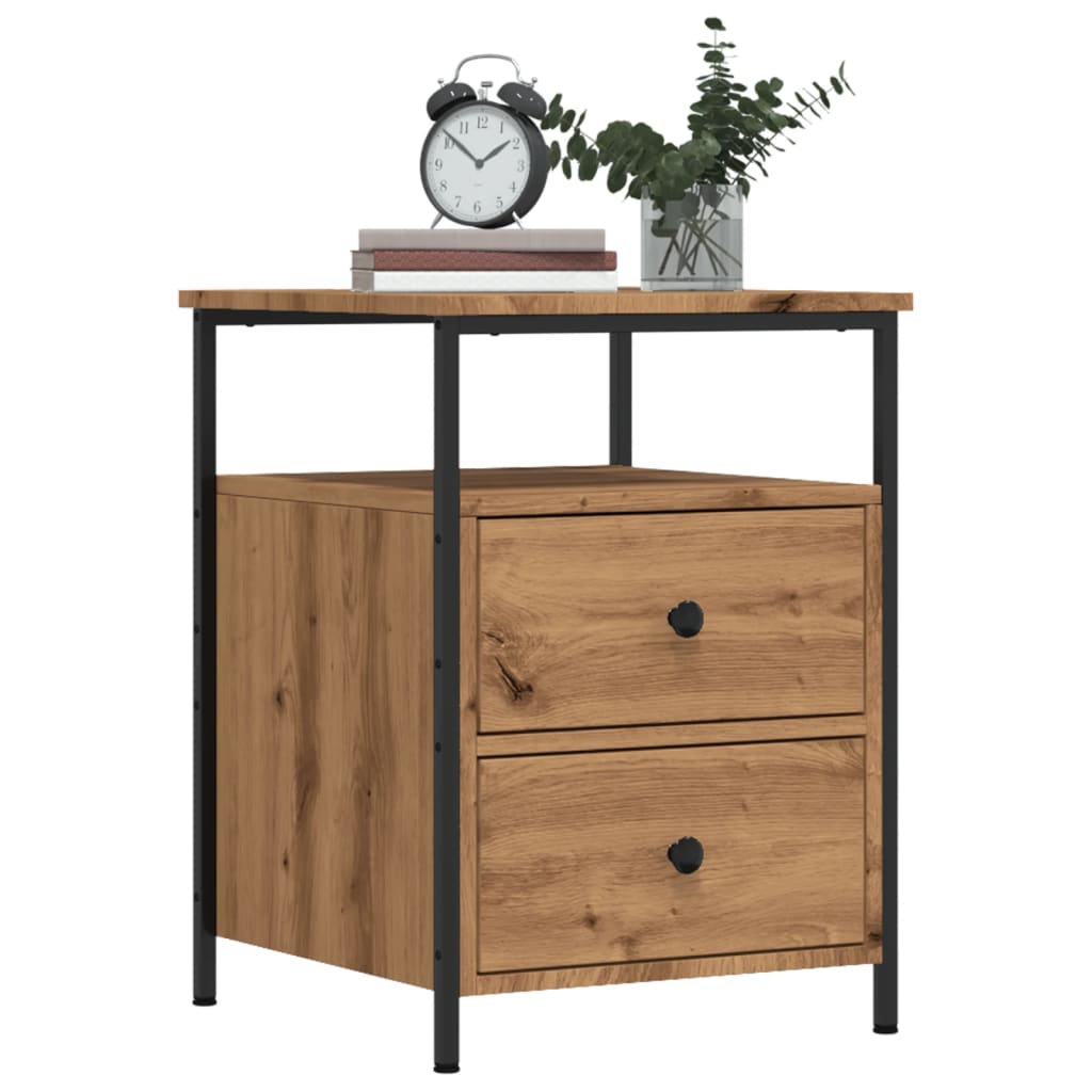 Bedside Cabinet Artisan Oak 44x45x60 cm Engineered Wood