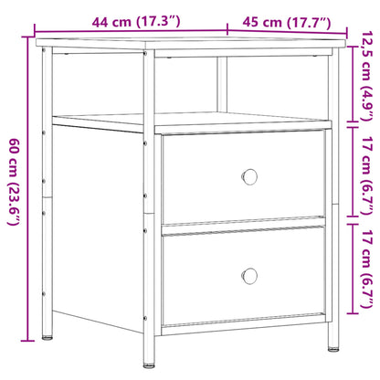Bedside Cabinets 2 pcs Artisan Oak 44x45x60 cm Engineered Wood