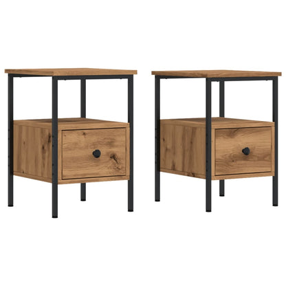 Bedside Cabinets 2 pcs Artisan Oak 34x36x50 cm Engineered Wood