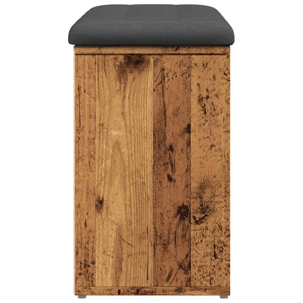 Rustic Shoe Bench, Engineered Wood, 82x32x50 cm - Vintage Charm