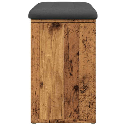 Rustic Shoe Bench, Engineered Wood, 82x32x50 cm - Vintage Charm