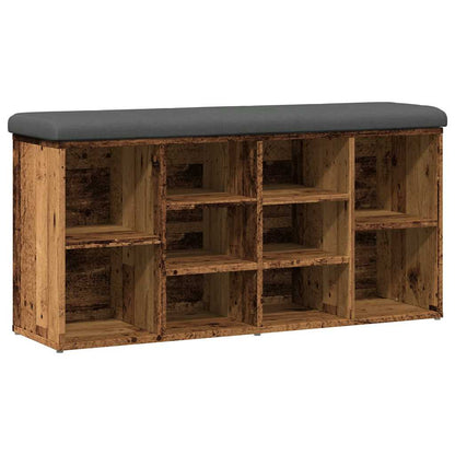 Vintage-Style Shoe Bench, 102x32x50 cm, Engineered Wood Finish