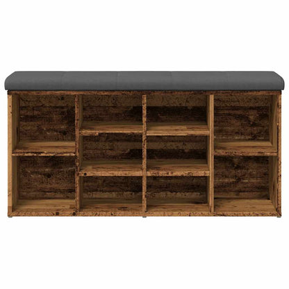 Vintage-Style Shoe Bench, 102x32x50 cm, Engineered Wood Finish