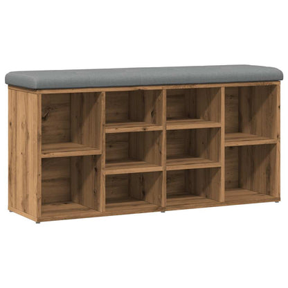 Shoe Bench Artisan Oak 102x32x50 cm Engineered Wood