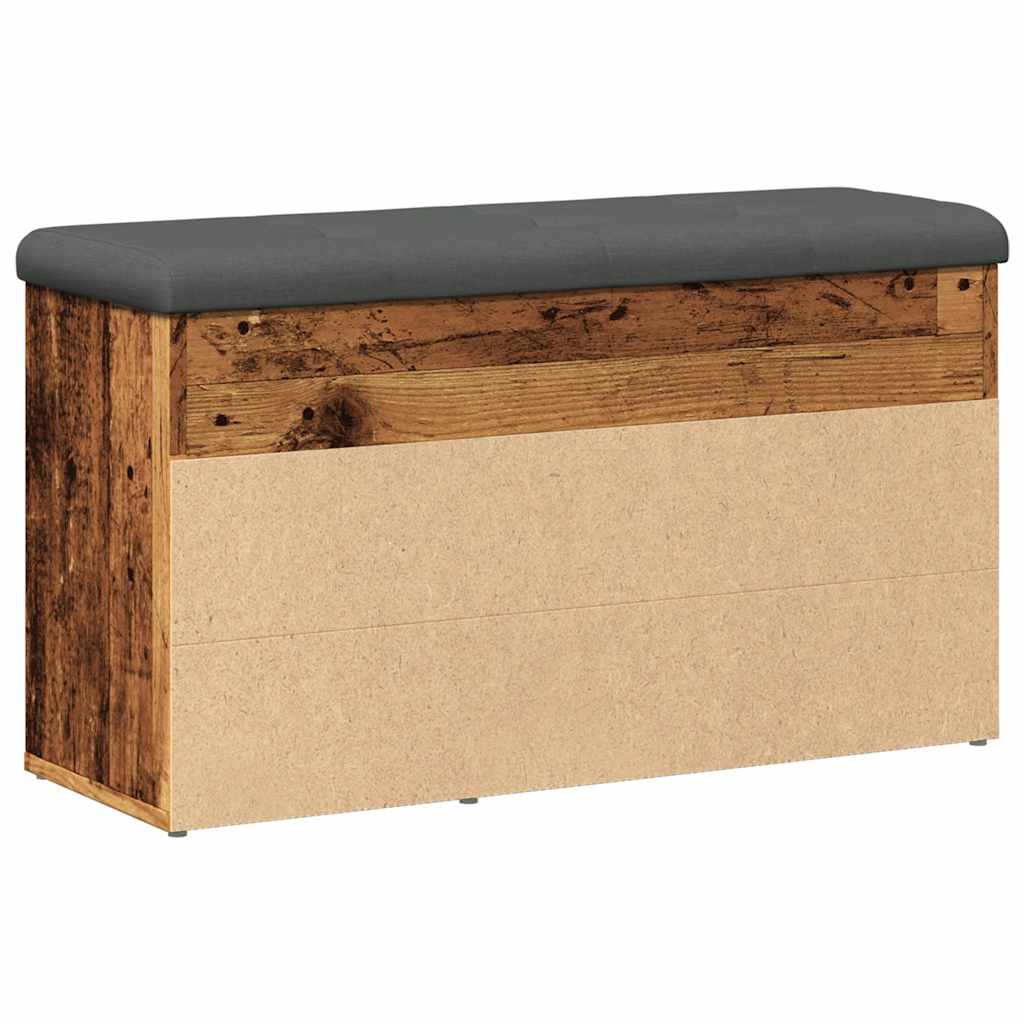 Vintage Engineered Wood Shoe Bench - Rustic 82x32x45.5 cm