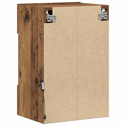 TV Wall Cabinets with LED Lights 2 pcs Old Wood 40x30x60,5 cm