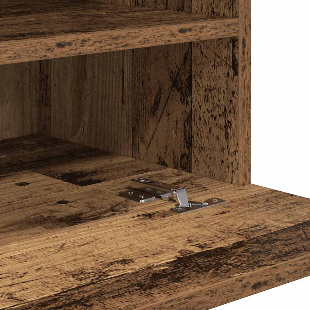 TV Wall Cabinets with LED Lights 2 pcs Old Wood 40x30x60,5 cm