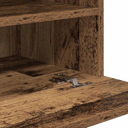 TV Wall Cabinets with LED Lights 2 pcs Old Wood 40x30x60,5 cm