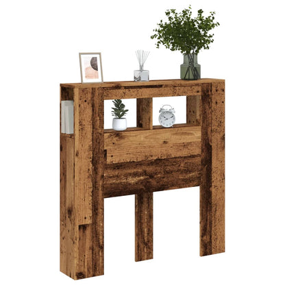 Rustic LED Headboard - Old Wood, 100x18.5x103.5 cm, Engineered Wood