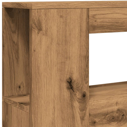 Artisan Oak LED Headboard, 100x18.5x103.5cm, Engineered Wood