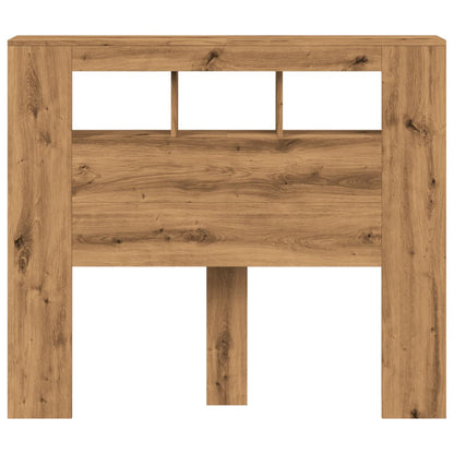 LED Headboard in Artisan Oak, 120x18.5x103.5 cm, Engineered Wood