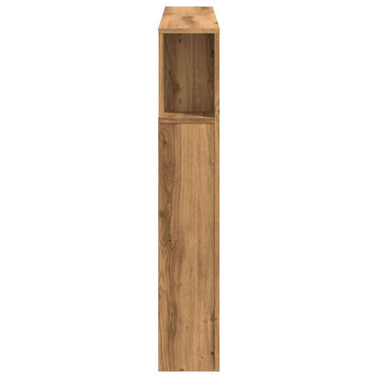 LED Headboard in Artisan Oak, 120x18.5x103.5 cm, Engineered Wood