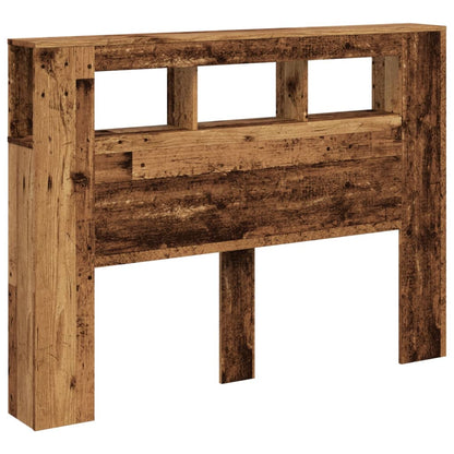 Rustic LED Headboard 140x18.5x103.5 cm - Engineered Wood Finish