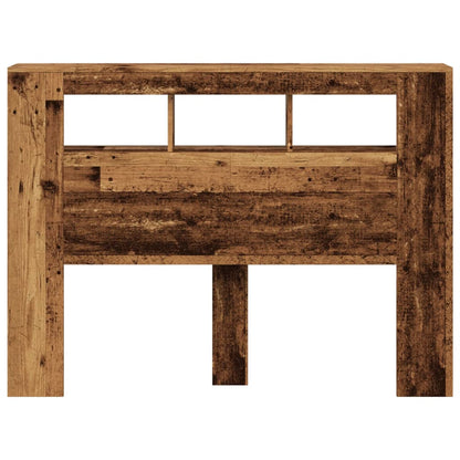 Rustic LED Headboard 140x18.5x103.5 cm - Engineered Wood Finish
