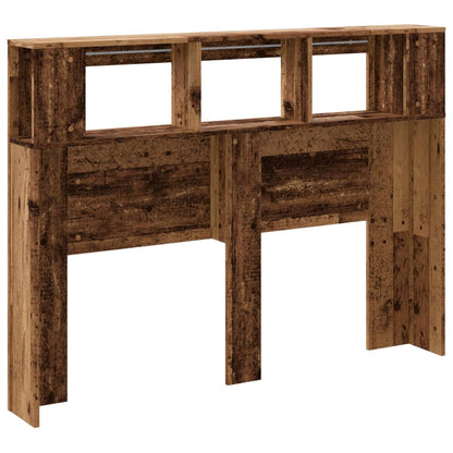 Rustic LED Headboard 140x18.5x103.5 cm - Engineered Wood Finish