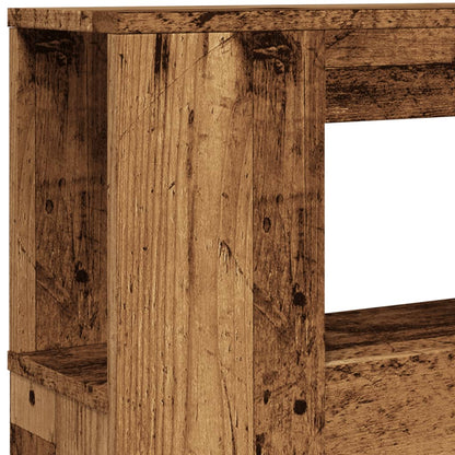 Rustic LED Headboard 140x18.5x103.5 cm - Engineered Wood Finish