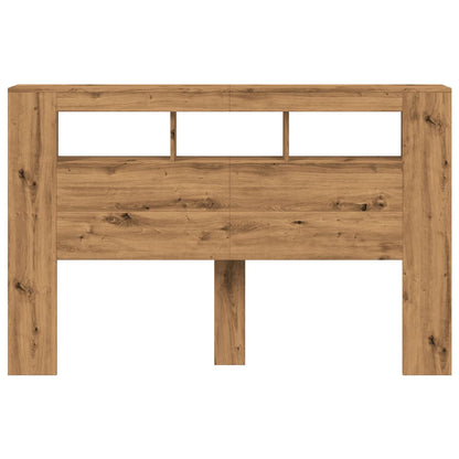 LED Headboard in Artisan Oak - 160x18.5x103.5 cm Engineered Wood