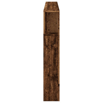 Rustic LED Headboard, 180x18.5x103.5 cm, Engineered Old Wood
