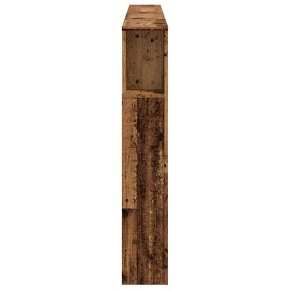 Rustic LED Headboard in Old Wood, 200x18.5x103.5 cm, Engineered Wood