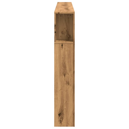 LED Headboard Artisan Oak 200x18.5x103.5 cm Engineered Wood
