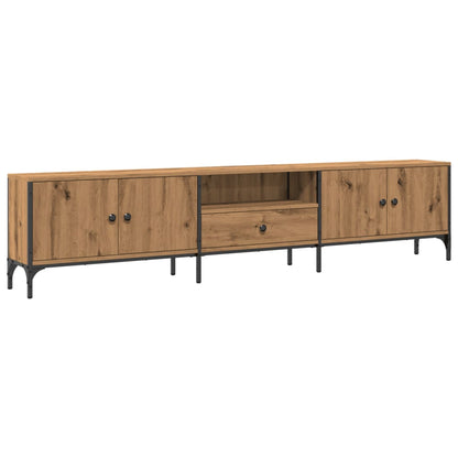 TV Cabinet with Drawer Artisan Oak 200x25x44 cm Engineered Wood