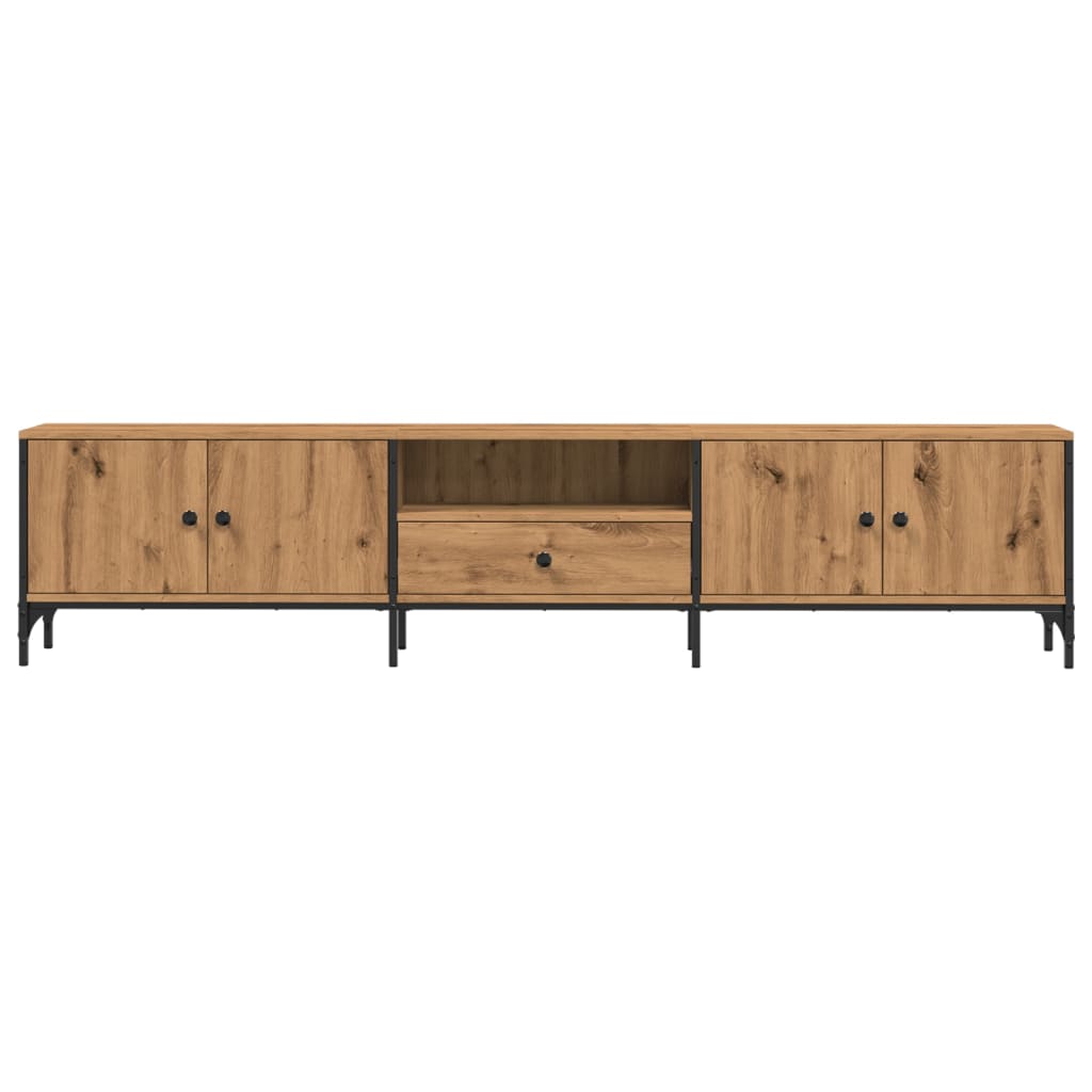 TV Cabinet with Drawer Artisan Oak 200x25x44 cm Engineered Wood