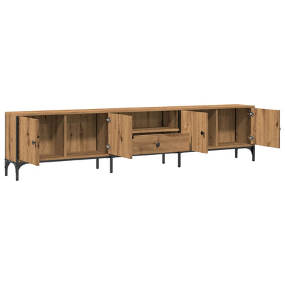 TV Cabinet with Drawer Artisan Oak 200x25x44 cm Engineered Wood