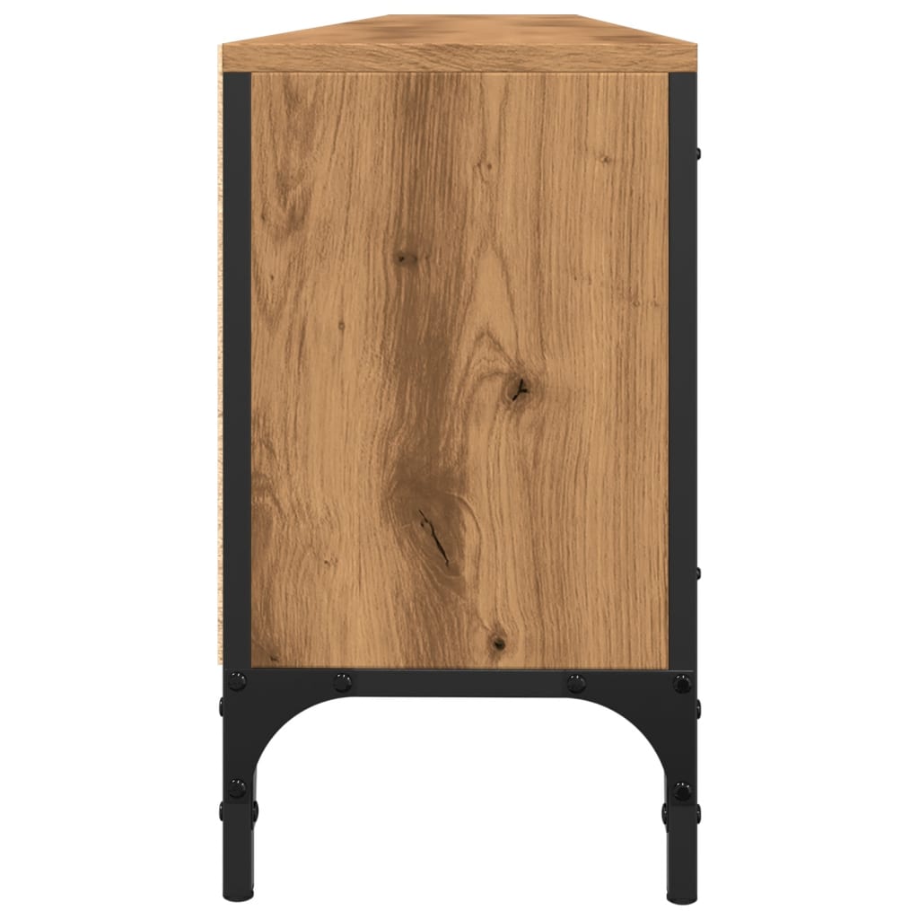 TV Cabinet with Drawer Artisan Oak 200x25x44 cm Engineered Wood