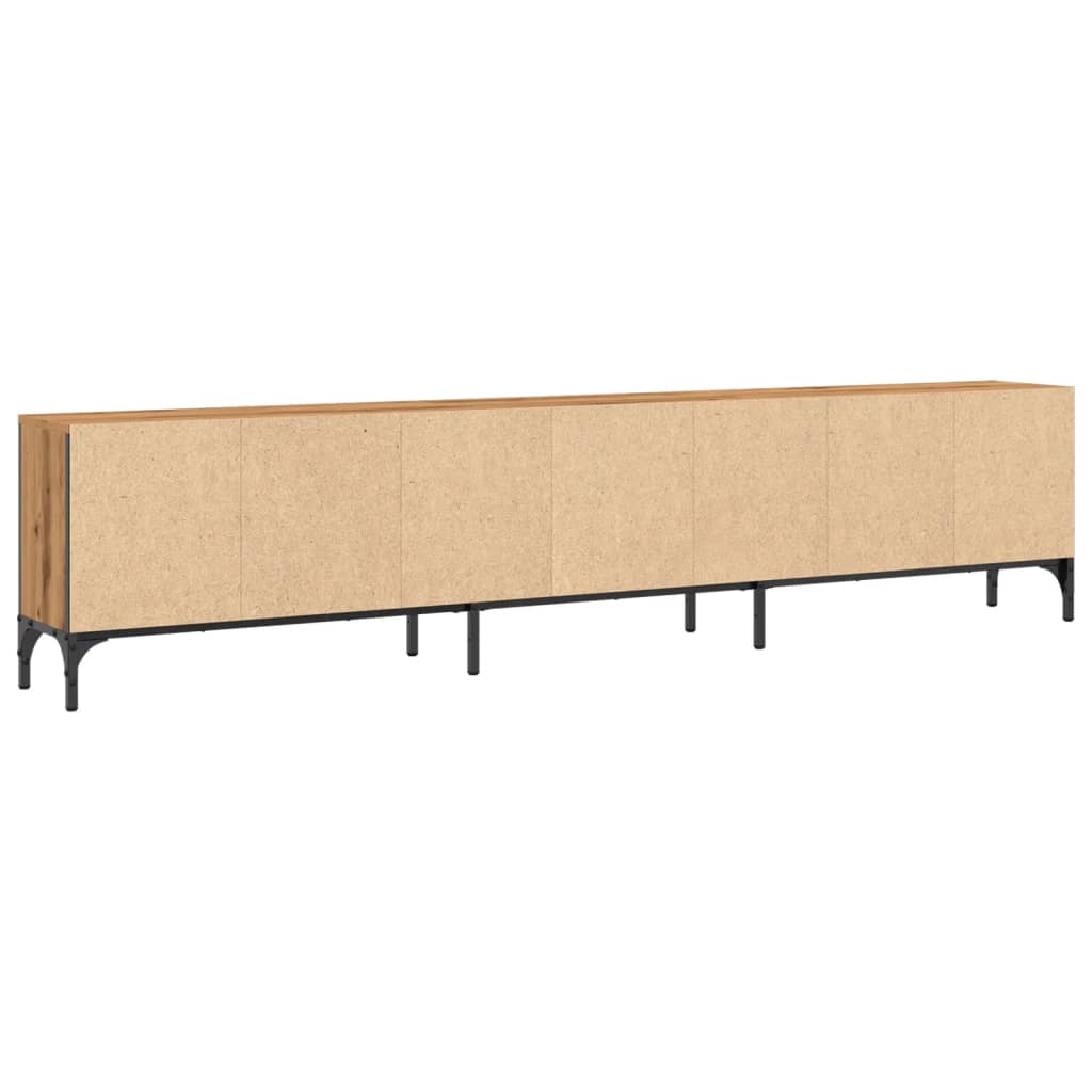 TV Cabinet with Drawer Artisan Oak 200x25x44 cm Engineered Wood