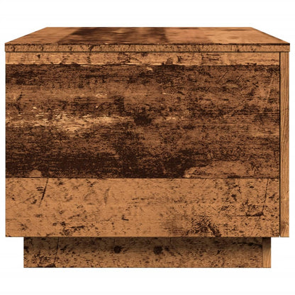 Coffee Table with LED Lights Old Wood 90x50x40 cm
