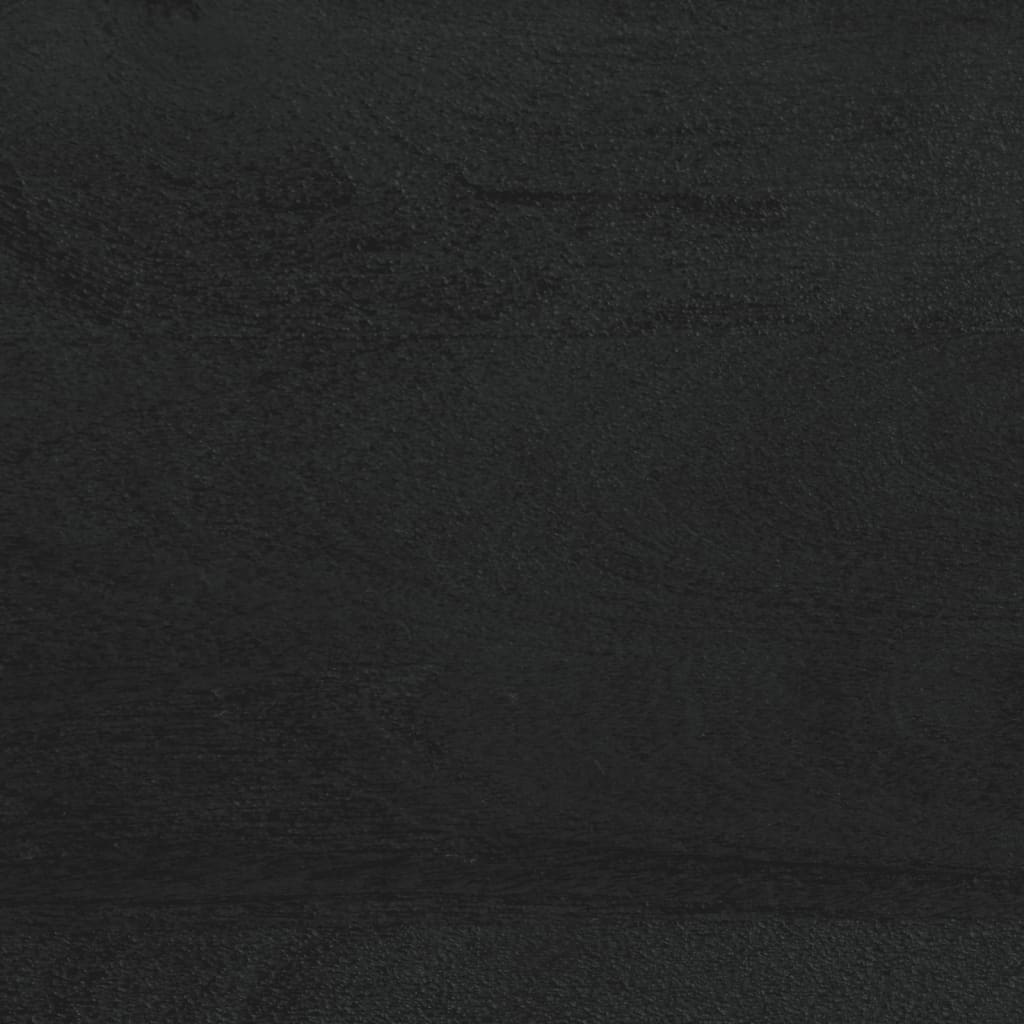 Set of 2 Solid Wood Mango Bedside Cabinets - Black, 40x33x46 cm