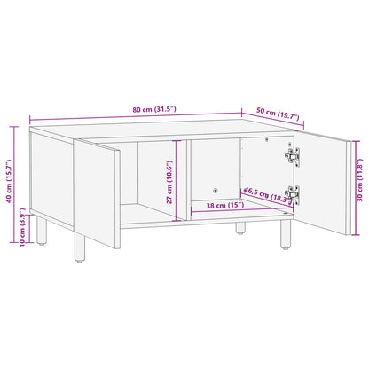 Coffee Table Black 80x50x40 cm Engineered Wood