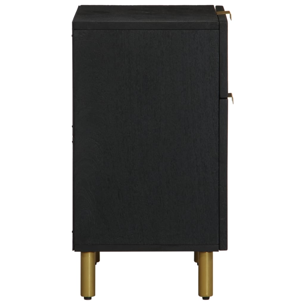 Sleek Black Bedside Cabinet, 50x33x60 cm, Engineered Wood