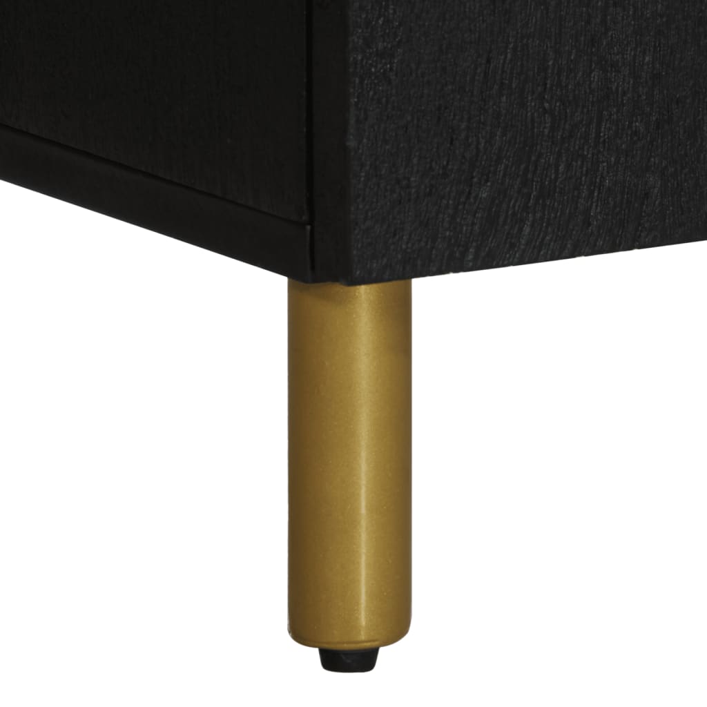 Sleek Black Bedside Cabinet, 50x33x60 cm, Engineered Wood