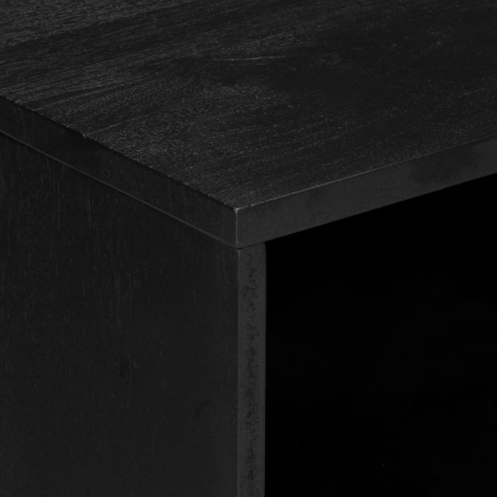 Sleek Black Bedside Cabinet 50x33x62 cm - Engineered Wood