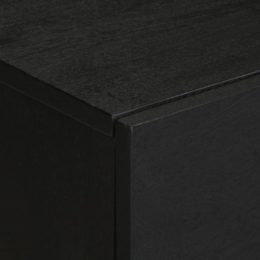 Black Engineered Wood Bedside Cabinet 50x33x60 cm