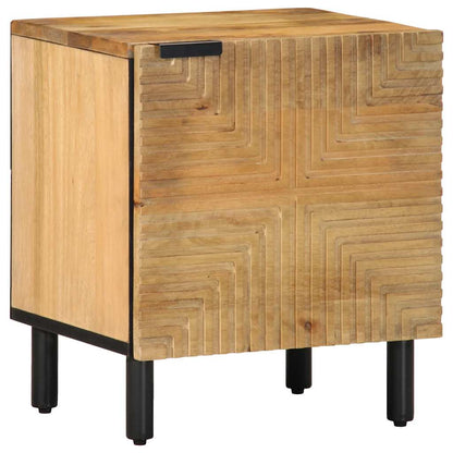 Solid Mango Wood Bedside Cabinets, Brown, Set of 2, 40x33x46 cm