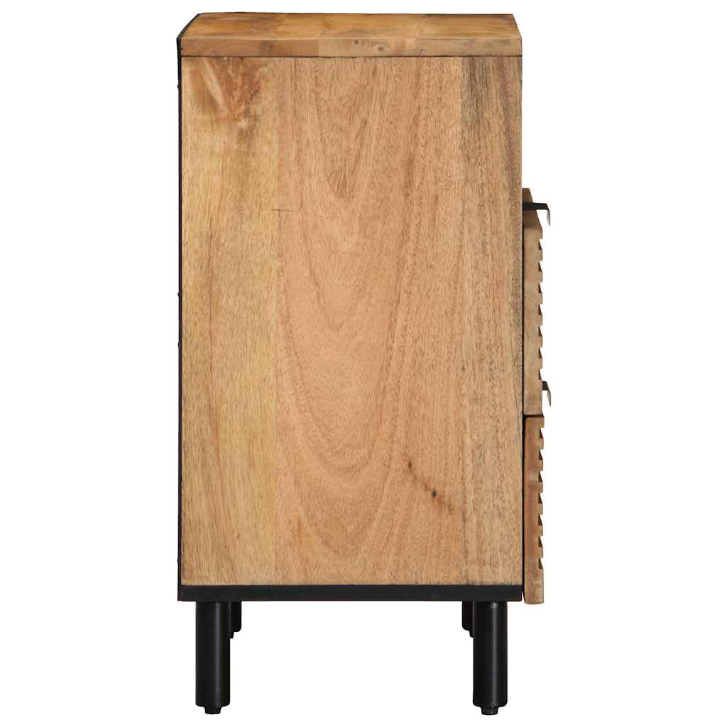 Solid Mango Wood Bedside Cabinet, Brown 50x33x62 cm