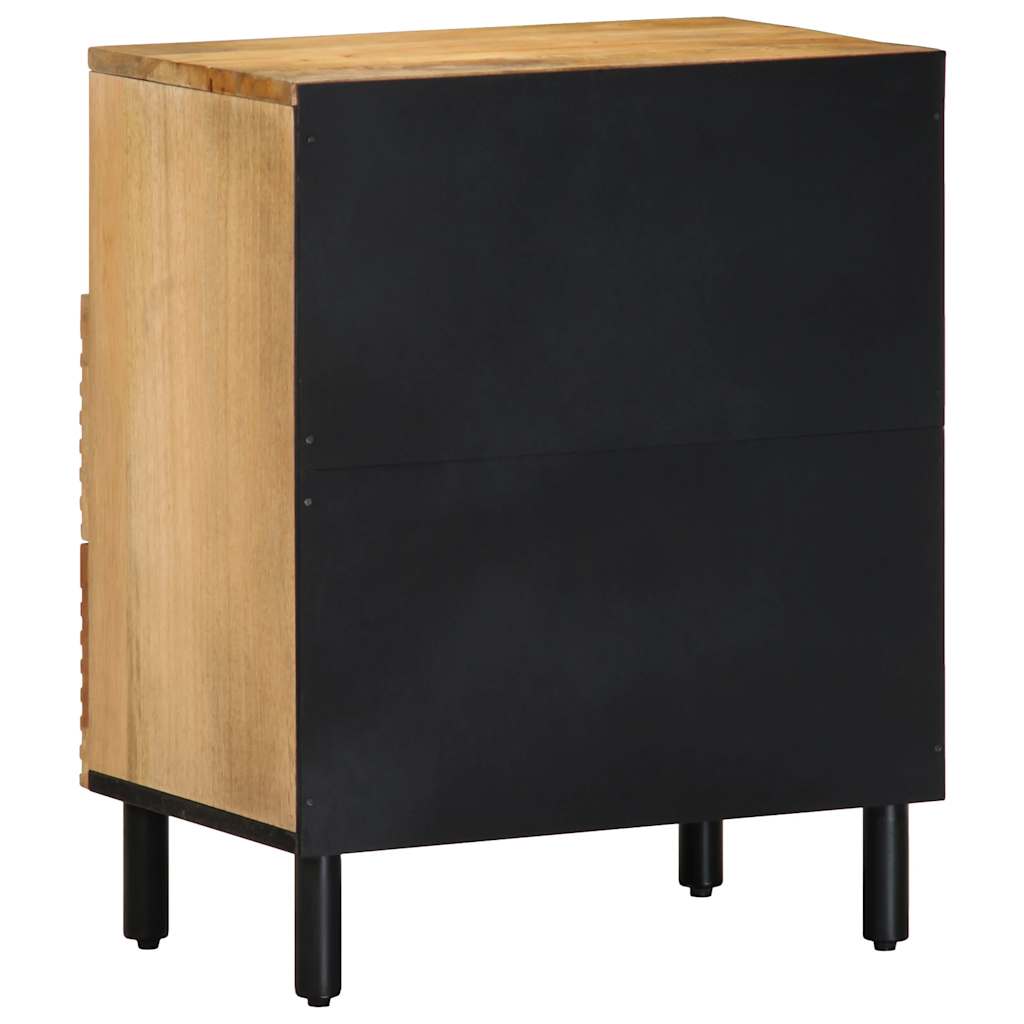 Solid Mango Wood Bedside Cabinet, Brown 50x33x62 cm