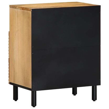 Solid Mango Wood Bedside Cabinet, Brown 50x33x62 cm