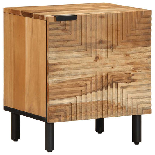 Solid Acacia Bedside Cabinet, 40x33x46 cm - Stylish & Durable