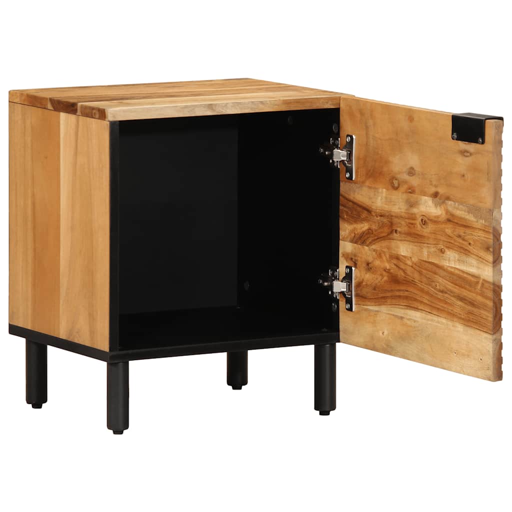 Solid Acacia Bedside Cabinet, 40x33x46 cm - Stylish & Durable